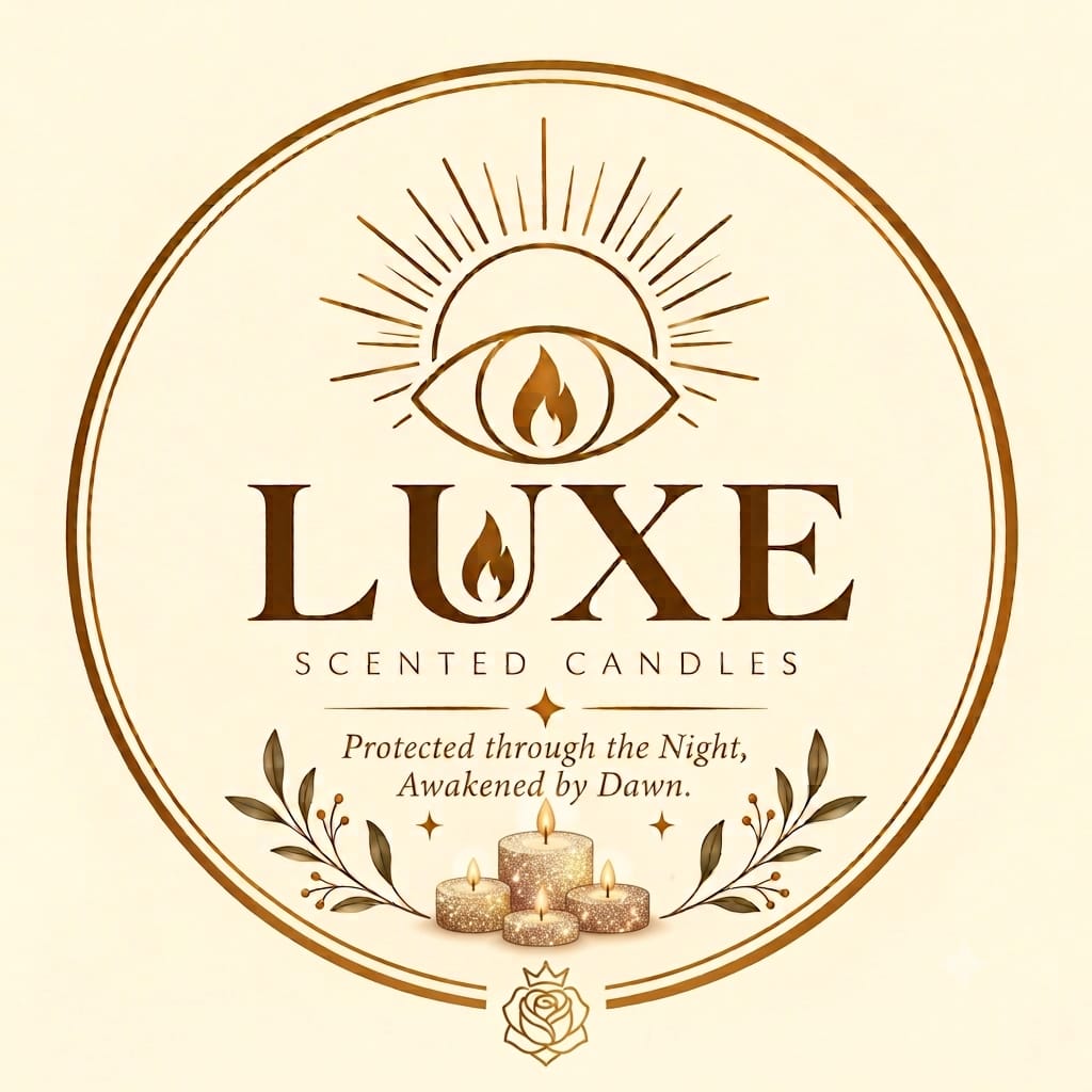 LUXE Scented Candles original gold emblem